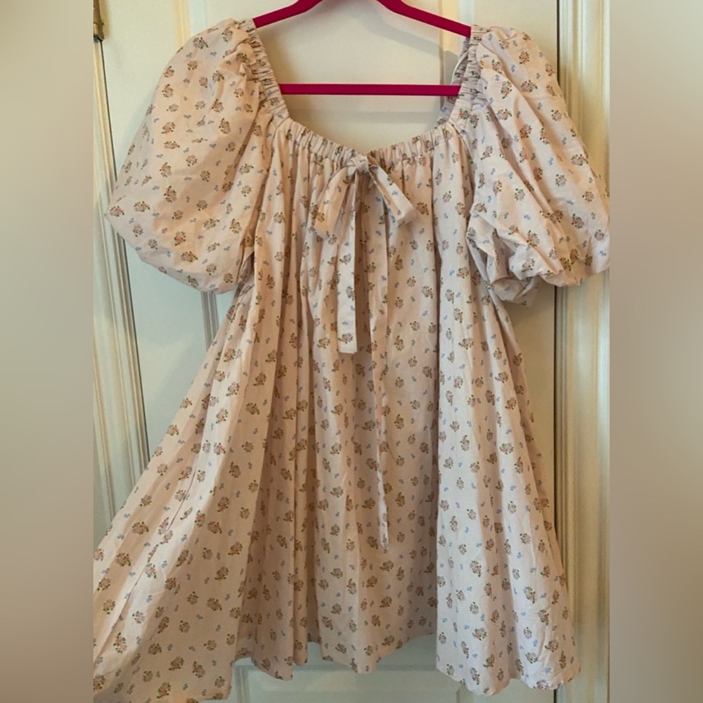 MABLE Pink Floral babydoll dress
